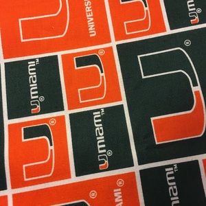 Handmade University Of Miami Pillowcase